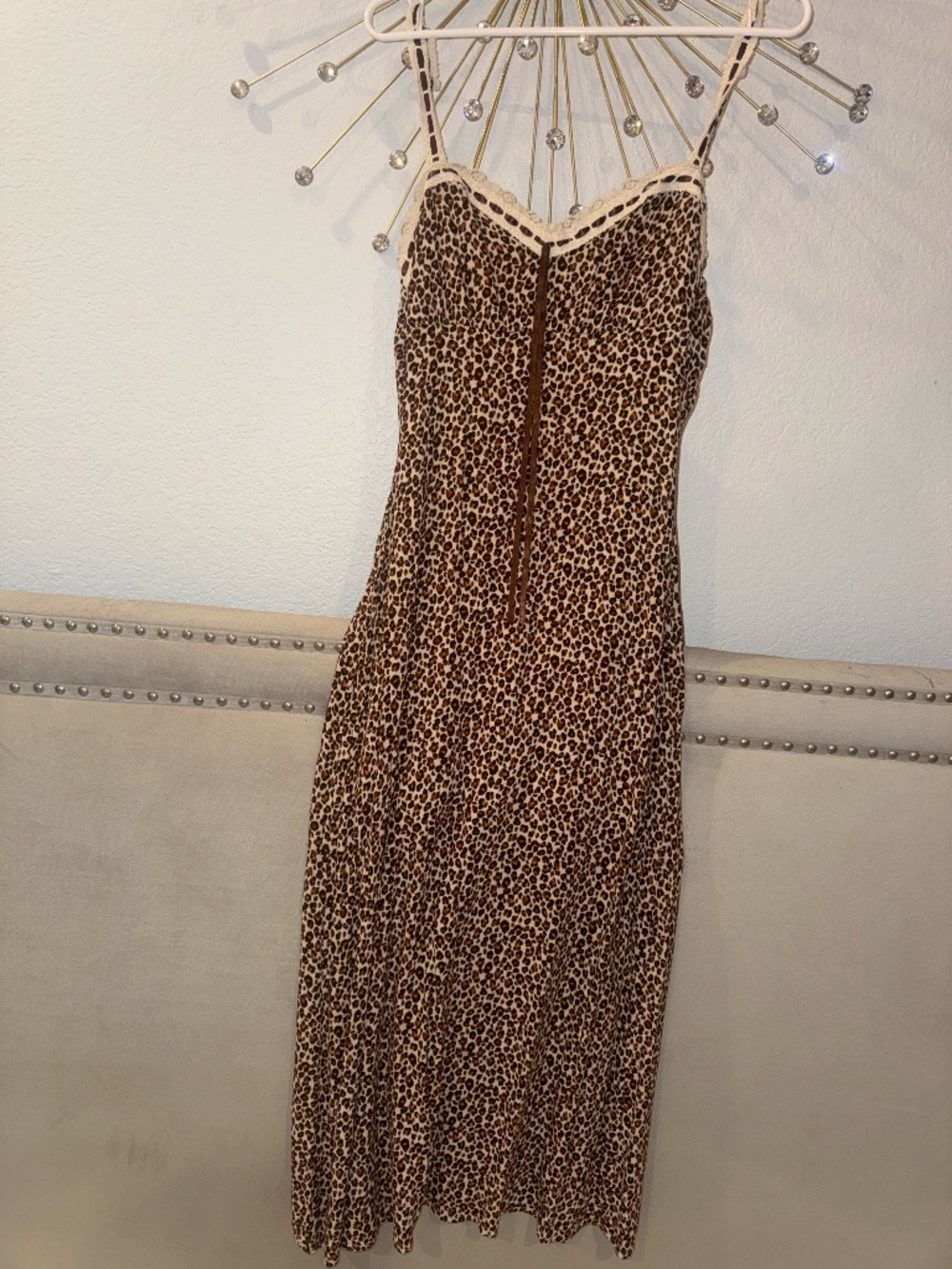 Leopard Print spaghetti strap dress